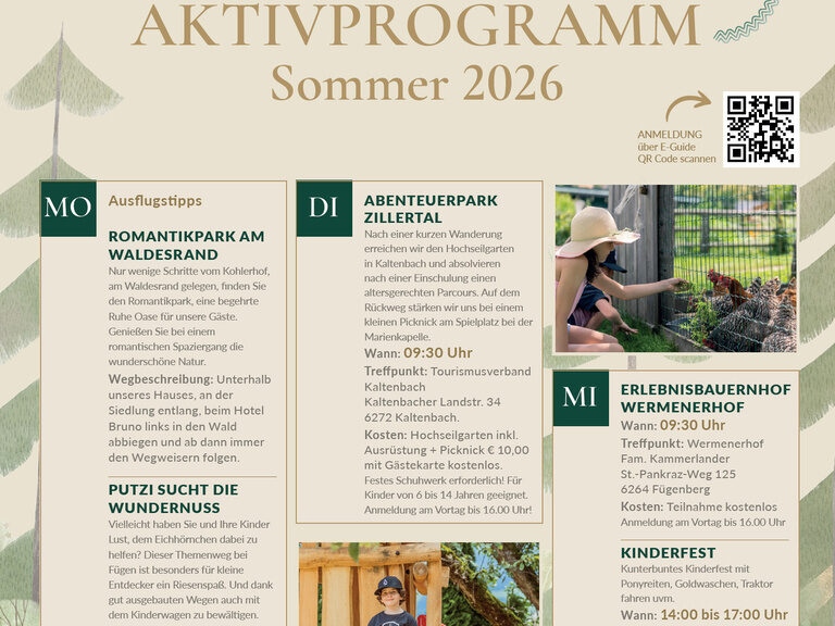 Aktivprogramm für die Kinder im Sommer 2026