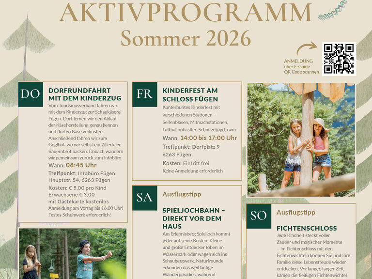 Aktivprogramm für die Kinder im Sommer 2026