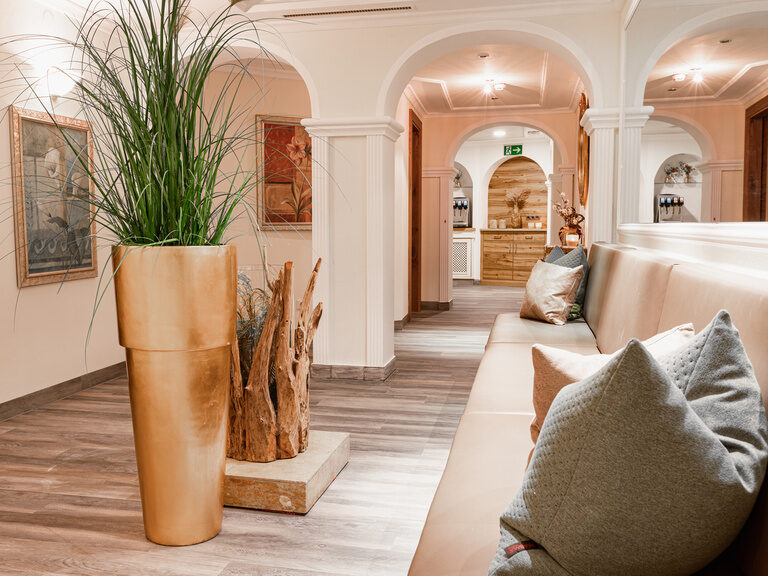 Vorzimmer für die Wellnessanwendungen