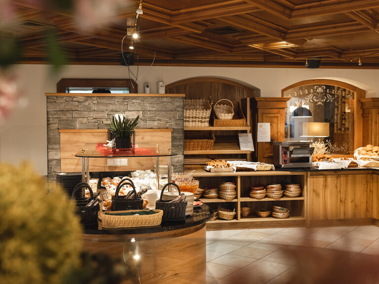 Teilaufnahme des Frühstücksbuffets