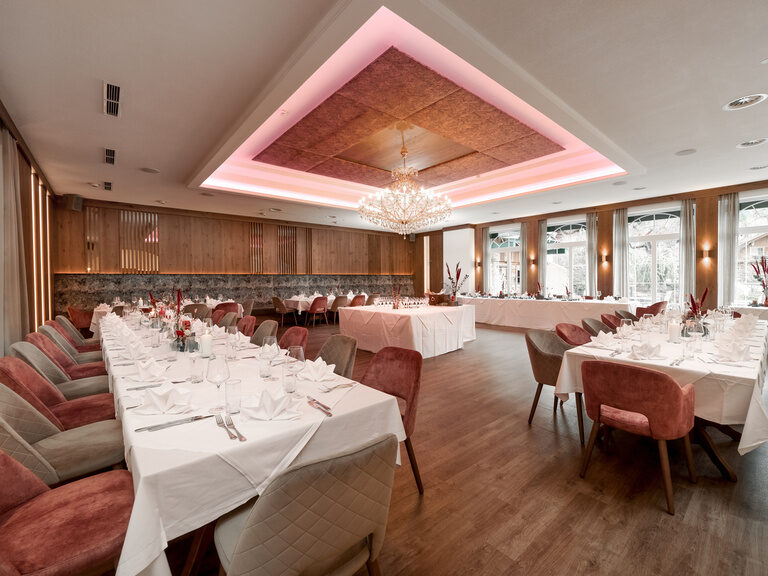 Gartensaal, das ist ein separater Teil des Restaurants