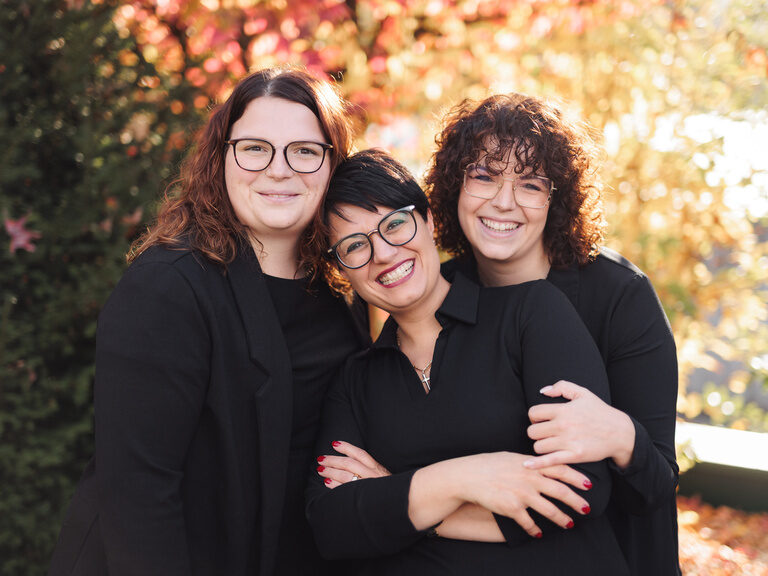 Gastgeberinnen Carina, Daniela und Verena