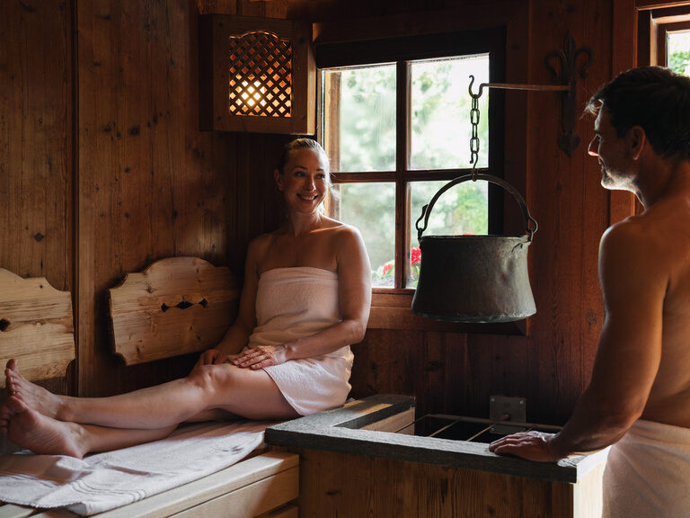 Paar in der Sauna